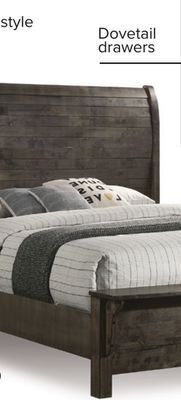 Leon's Cabin 3-piece queen bed - grey offer
