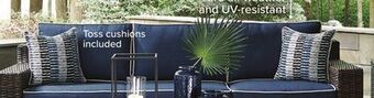 Leon's Grasson lane - outdoor sofa - blue, brown offer