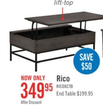 The Brick Rico coffee table with lift top - grey offer