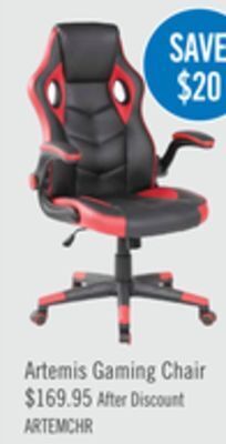 The Brick Artemis gaming chair - red and black offer