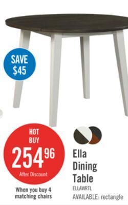 The Brick Ella round drop-leaf dining table - white offer