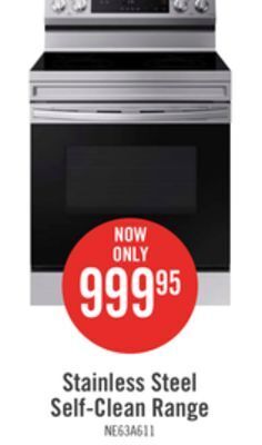 The Brick Samsung 6.3 cu. ft. freestanding electric range with wi-fi - ne63a6111ss/ac offer