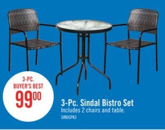 The Brick Sindal 3-piece outdoor bistro set offer