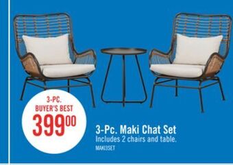 The Brick Maki 3-piece patio dining set offer
