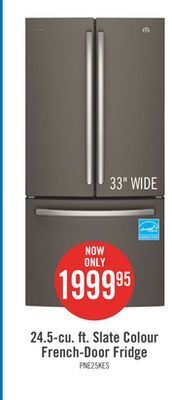 The Brick Ge profile 24.5 cu. ft. french-door refrigerator with space-saving icemaker pne25nmlkes offer