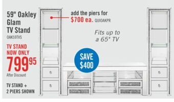 The Brick Oakley 59 tv stand offer