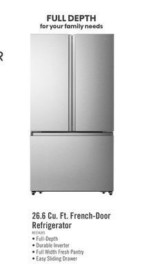 The Brick Hisense 26.6 cu. ft. french-door refrigerator - rf27a3fse offer
