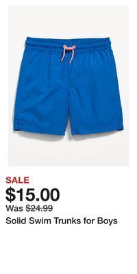 Old Navy Solid swim trunks for boys offer