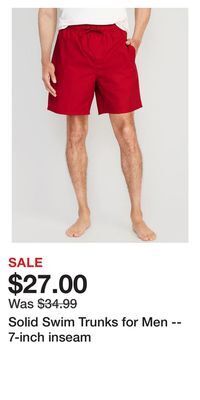 Old Navy Solid swim trunks for men -- 7-inch inseam offer