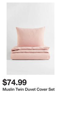 H&M Muslin twin duvet cover set offer