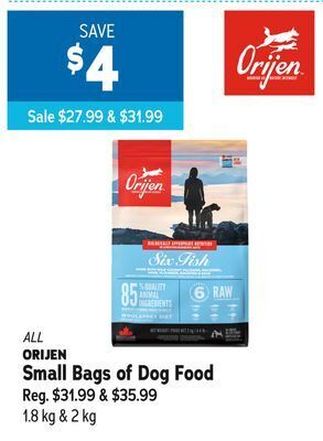 Ren’s Pets Depot All orijen small bags of dog food offer
