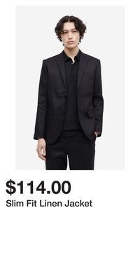 H&M Slim fit linen jacket offer