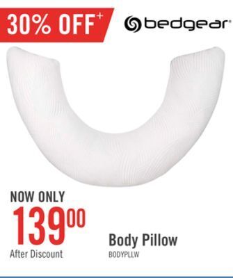 The Brick Bedgear body pillow offer
