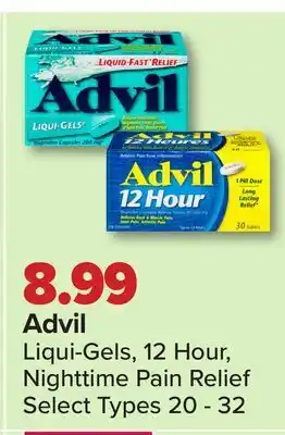 PharmaChoice Advil liqui-gels, 12 hour, nighttime pain relief offer