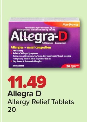 PharmaChoice Allegra d allergy relief tablets offer