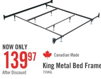 The Brick King metal glide bed frame with headboard/footboard attachment offer