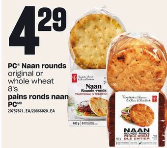 Independent City Market Pains ronds naan pc®, 8's offer