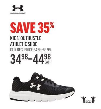 Sport Chek Under armour kids' outhustle athletic shoe offer