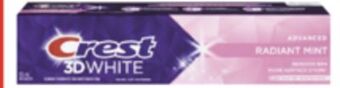 Shoppers Drug Mart Crest 3dwhite advanced toothpaste offer