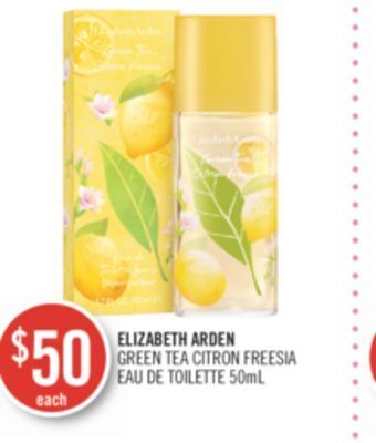 Shoppers Drug Mart Elizabeth arden green tea citron freesia eau de toilette offer