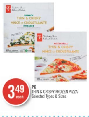 Shoppers Drug Mart Pc thin & crispy frozen pizza offer