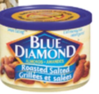 Shoppers Drug Mart Blue diamond almonds (175g) or freybe pepperoni snackers (125g) offer