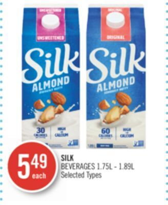 Shoppers Drug Mart Silk beverages offer