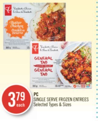 Shoppers Drug Mart Pc single serve frozen entrees offer