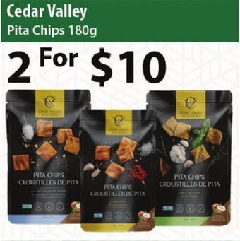 Healthy Planet Cedar valley pita chips offer