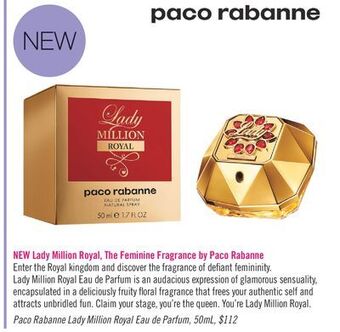 Shoppers Drug Mart Paco rabanne lady million royal eau de parfum offer