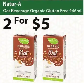 Healthy Planet Natur-a oat beverage organic gluten free offer