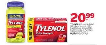 Rexall Tylenol arthritis pain relief 170' s, extra strength 200' s, rapid release gelcaps 120' s, back pain or body pain night or ni offer