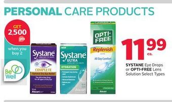 Rexall Systane eye drops or opti-free lens solution offer