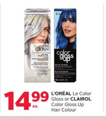 Rexall L'oréal le color gloss or clairol color gloss up hair colour offer