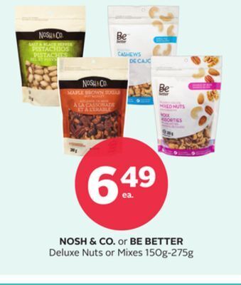 Rexall Nosh & co. or be better deluxe nuts or mixes offer