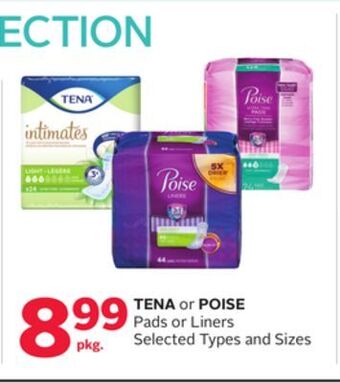 Rexall Tena or poise pads or liners offer