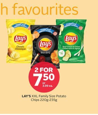 Rexall Lay's xxl family size potato chips offer