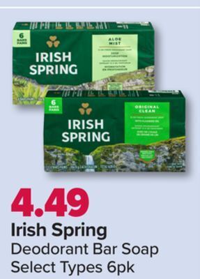 PharmaChoice Irish spring deodorant bar soap offer