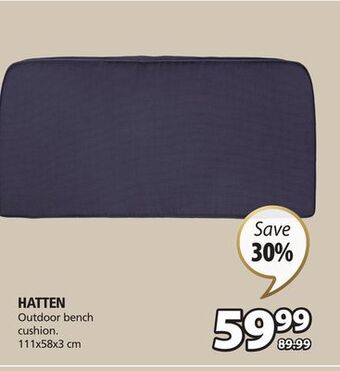 JYSK Hatten outdoor bench cushion offer