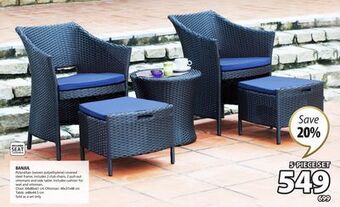 JYSK Banjul polyrattan patio bistro set offer