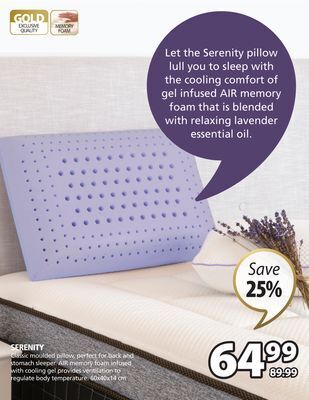 JYSK Serenity classic moulded pillow offer