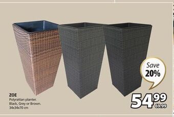 JYSK Zoe polyrattan planter offer