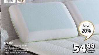 JYSK Gel tech gel crystals topping on the high density visco memory foam offer