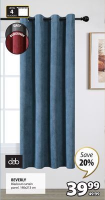JYSK Beverly blackout curtain panel offer