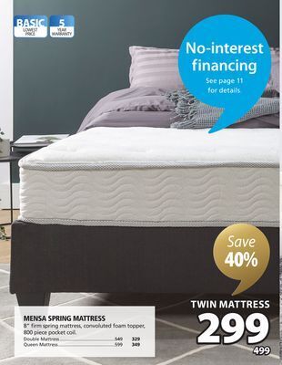 JYSK Mensa spring mattress offer