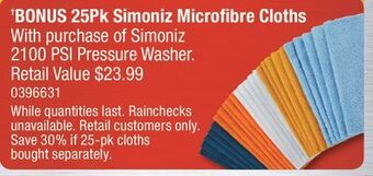 PartSource Simoniz microfibre cloths offer