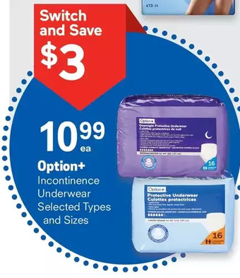 Guardian Pharmacy Option+ incontinence underwear offer