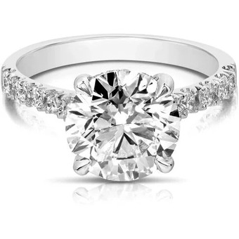 Charm Diamond Chemistry by new brilliance 14k white gold lab grown 3.45ctw diamond ring offer
