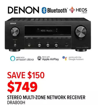 2001 Audio Video Denon stereo multi-zone network receiver offer