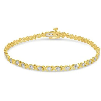Charm Diamond Yellow gold 0.085ctw diamond bracelet offer